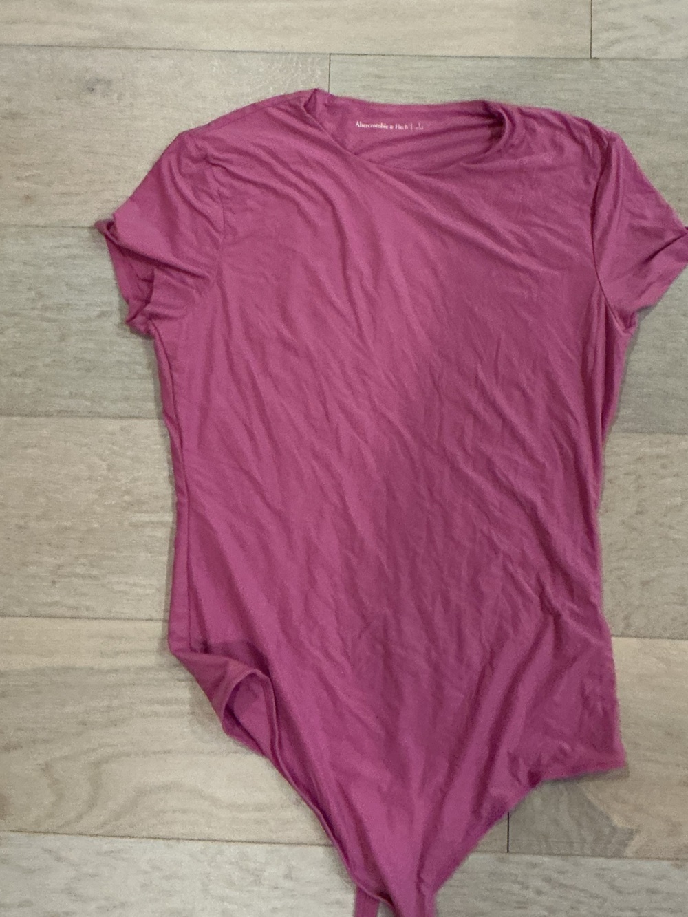 Abercrombie & Fitch Rose-Mauve Short Sleeve Bodysuit
